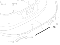 Pannello centrale inferiore mantovana paraurti posteriore. Porsche 970 Panamera - 97050599301 Pannello centrale inferiore mantovana paraurti posteriore. Porsche 970 Panamera - 97050599301