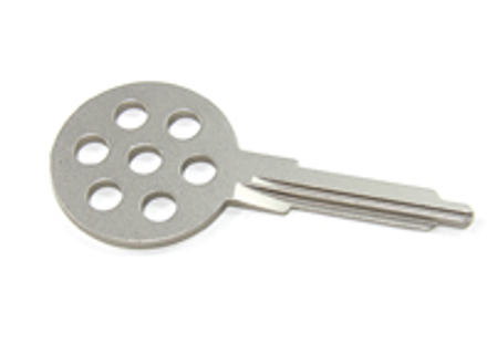 Blank key shank in silver 70's Retro Porsche 911 1965-89 / 964/ 993 - 91153890300, 91453190310, 94453804101