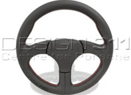 Sportlenkrad ohne Airbag Schwarz mit roten Nähten. Porsche 911 / 959 - 000043161158YR