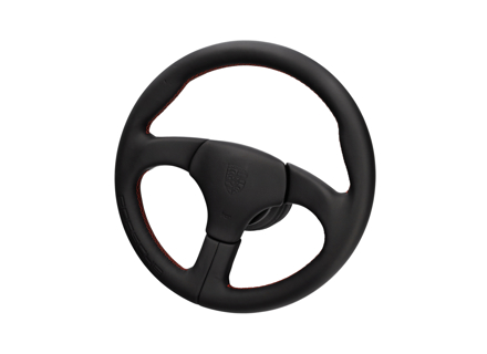 保时捷 911 / 959 运动型方向盘，无安全气囊，黑色，红色缝线。 - 000043161158YR