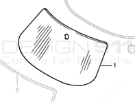 Front Windscreen Green Tinted Glass with top tint & Heated. Porsche 911 1979>> - 91154101100 Front Windscreen Green Tinted Glass with top tint & Heated. Porsche 911 1979>> - 91154101100