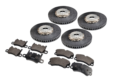 Carbon ceramic replacement brake disc and pad set. Porsche 991 GT3 / GT3 RS - 99135140780, 99135140784, 99135140880, 99135140886, 99135140885, 99135140786, 99135240980, 99135240986, 99135240983, 99135241080, 99135241086, 99135241083 - E4925RSC1, E4927RSC1, ST-K-1020, ST-K-1021