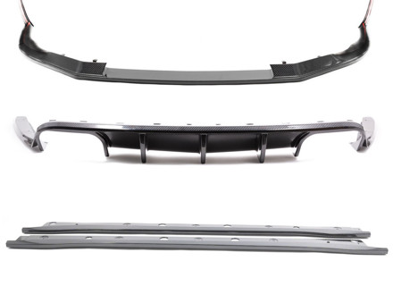 Aerokit carbon fibre for standard bumper by Rennline. Porsche 991.1