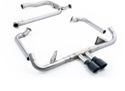 Milltek 运动型排气管，配备 Cat 替换件和 Cerakote 黑色装饰。保时捷 718 GTS 2.5L - 982251052E, 982251052F, 982251052G, 982251052J, 982251052L, 982251051D, 982251051K, 982251051F, 982251051G, 982251051J, 982251051L - SSXPO145