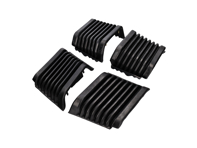 前后保险杠波纹管套装。适用于保时捷 911/930（1974-89 年款）。 - 91179950563, 91179950564, 91179950513, 91179950514, 91179950565, 91179950566, 91179950515, 91179950516