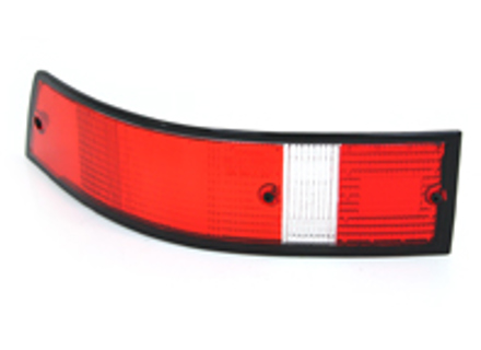 Indicator lens rear red with black rim. Porsche 911 73-89 USA spec - 91163195100, 91163195200 - URO-004163, URO-004164, TMP-9447B, TMP-9448B