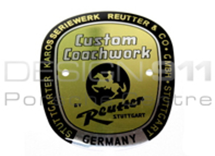 Insignia REUTTER STUTTGARD. Porsche 356 Insignia REUTTER STUTTGARD. Porsche 356