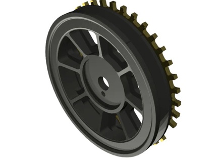 Krukaspoelie 127 mm voor EFI-conversie. Porsche 911 1974 - 1989 - 93010202808, 93010202804, 93010202801, 91110201750, 91110201704 - AMS9050099, AMS9050064