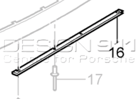 Halteleiste für Heckspoilerlippe. Porsche 997 Turbo - 99750583701