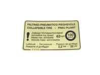 Autocollant pour roue de secours pliable. Porsche 924 / 911 - 91170113701 - PAKFR911