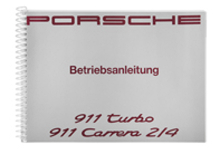 Driver’s manual for Porsche 911 (964) Turbo / Carrera 2/4, MY 92, in English - WKD96402092
