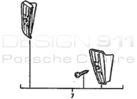 Fog lamp inserts, Pack of 2. Porsche 944 1986-91 (OE Part NO. 95163193100 / 95163193200) - 95163193100, 95163193200