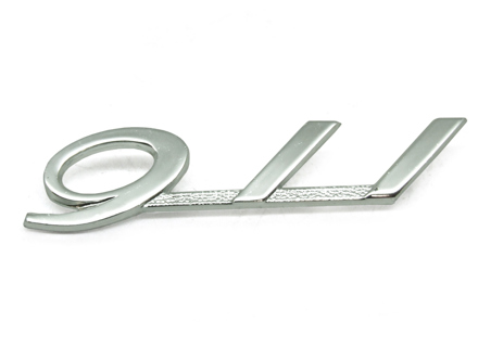911 - Angled chrome badge for Porsche 911 1965-66 - 90155930320 911 - Angled chrome badge for Porsche 911 1965-66 - 90155930320