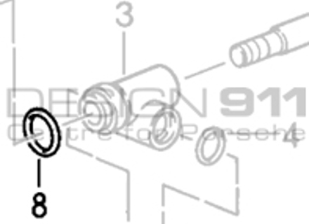 Joint torique de roulement de levier de vitesses. BOITE DE VITESSES Porsche 911 87-89 G50 - 99970192340