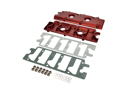 Camshaft Engine Upper Cover Kit - Alloy in Red Porsche 911 1968-89 / 965 - 90110511511, 90003101430, 90008400402, 93010519404