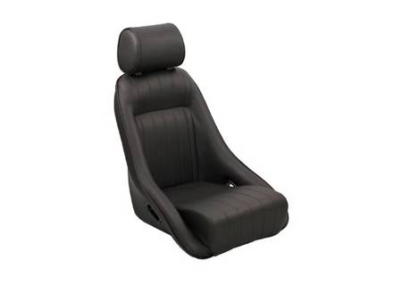 Siège classique Corbeau. En vinyle noir. Porsche 911 / 964 / 968 / 944 - 120804, 120804/W