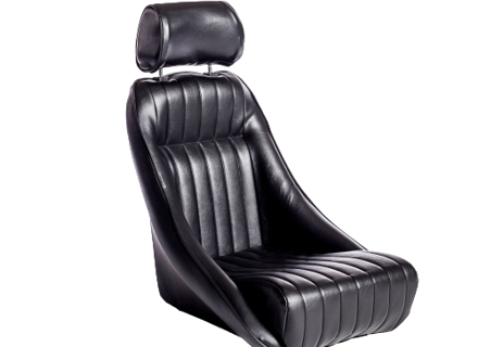 Siège classique Corbeau. En vinyle noir. Porsche 911 / 964 / 968 / 944 - 120804, 120804/W