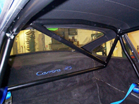 Roll cage 6 point bolt in with single door bars, without sunroof. Porsche 964 Roll cage 6 point bolt in with single door bars, without sunroof. Porsche 964