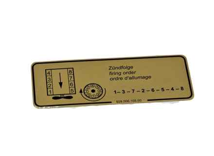 Ordine di accensione degli adesivi. Porsche 928 / 928 S - 92800610500