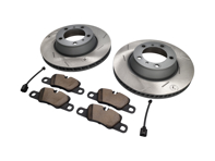 Paquete de pastillas y discos de freno TRASEROS. Porsche Panamera 3.0L Diesel / 4S - 971615601P, 971615602P