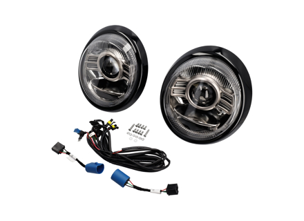 LED headlamp set LHD. Porsche 911 / 964 - 91163192700, 91163111300, 91163111302, 91163111900 - LF965C, LF965M