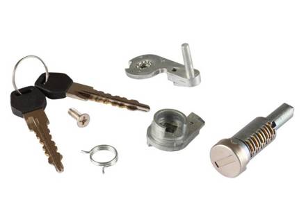 Deurgreepslot met slotcilinder en sleutels. Porsche 911 1973-86 - 91153194300, 91153194329, 91153194400, 91153194429 - 1687151170, 1687151180