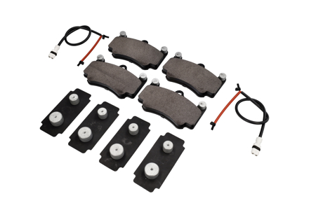 FRONT Brake pads, sensors, shims kit Porsche 996 Turbo / 996 C4S ABS - 99635194913, 99661236501, 99635108901