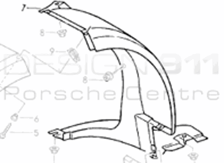 Wielkuipvoering Voor Achter Porsche 964 Turbo - 96550420301, 96550420401, 99904900740