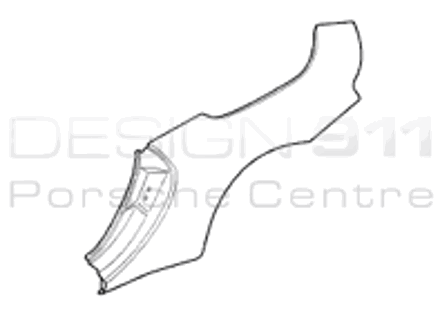 Rear 1/4 Panel Cabrio. Porsche 996 C4S - 99650396109GRV, 99650396209GRV