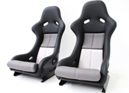 Seats in RennSport RS Style, Black-Grey. Porsche 964 / 993 - P964108-S