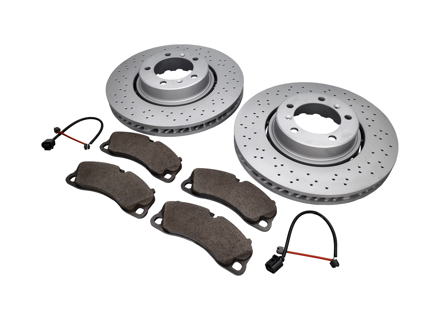 FRONT Brake Pads and Brake Disc Package Porsche 991.2 S - 9P1615301, 9P1615302, 99135194702, 99160918100