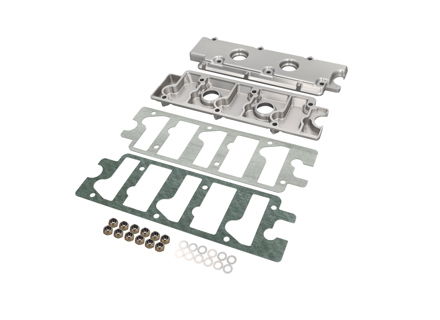 Camshaft Engine Upper Cover Kit - Alloy in Silver Porsche 911 1968-89 / 965 - 90110511511, 90003101430, 90008400402, 93010519404