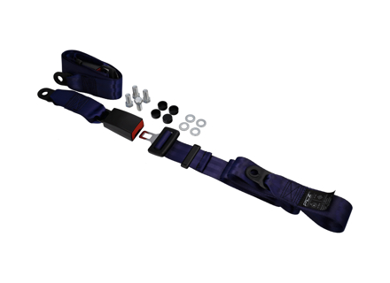 Static 2-point rear lap belt in dark blue  (Set of 2). Porsche 911 78-89 / 964 / 993 / 968 / 924 / 944 - 47785779570B, 911116