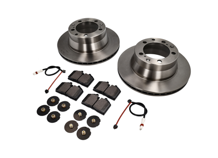 REAR Brake Pads and Brake Disc Package. Porsche 964 C2 1991-93 LARGE CALIPER - 95135204102, 96435193903, 96461236501