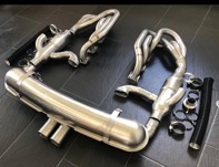 Sportuitlaat middenuitgang GT-pijpen met spruitstuksysteem MET verwarming. Porsche 964 - 96411104205, 96411321316, 96411321315, 96411104504, 96411104502, 96411104605, 96421104004, 96421103905, 96421103932