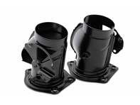 Volets de chauffage d'échangeur de chaleur - Revêtement en poudre noir, jeu de 2. Porsche 911 - 90121100700, 90121100800, 90121100822, 90121100722 - 9210001B