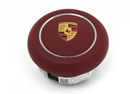 Steering wheel air bag in Bordeaux Red. Porsche 991 - 9P1880201ROG6, 9P1880201R, 9P1880201L, 9P1880201LOG6 Steering wheel air bag in Bordeaux Red. Porsche 991 - 9P1880201ROG6, 9P1880201R, 9P1880201L, 9P1880201LOG6