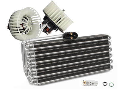Klimaanlagen-Verdampfer- und Gebläsemotor-Set. Porsche 964 / 993 - 96457390100, 96457201501, 96457201601