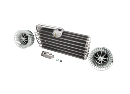 Air conditioning (Air Con) evaporator and blower motor set. Porsche 964 / 993 - 96457390100, 96457201501, 96457201601