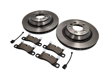 Rear brake pads and brake disc package. Porsche Cayenne 958 turbo - 958698451B, 95835240150, 95835293950, 95861236550