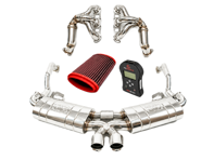Fabspeed RACE Exhaust Performance Package, Polished Stainless Steel WITH ECU Upgrade. Porsche 987 Boxster / Cayman (2005-2008) - 98711311200, 98711311204, 98711311205, 98711311100, 98711311104, 98711311105 - FB416/16, FS.POR.987.ET, FS.POR.987.MAXP, FS.POR.987.LTRHDR