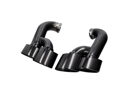 DesignTek Uitlaat eindpijpen quad tube 'MID-NIGHT BLACK EDITION' voor Porsche 957 Cayenne - 3606405702, 95511125140, 95511125171, 95511125240, 95511125271, 95511125150, 95511125250, 95511125230, 95511125130