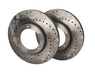 Bremsscheiben vorne, gelocht (Paar). Porsche 911 / 930 / 924 / 944 - 477405083D, 91135104120 - 911 351 041 20 rd
