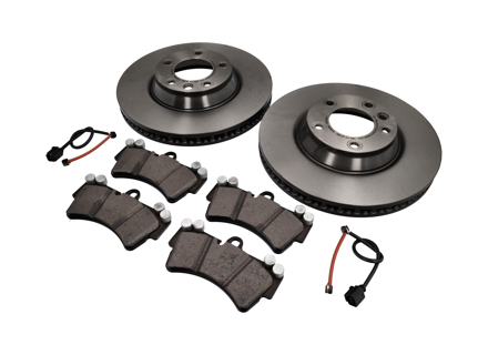 FRONT Brake Pads and Brake Disc Package. Porsche Cayenne 955 V8 - 95535140X51BRE, 95535140X51, 95535193916, 95561236502
