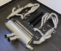 Scarico sportivo uscita centrale tubi GT con collettori SENZA riscaldamento. Porche 964 - 96411104205, 96411321316, 96411321315, 96411104504, 96411104502, 96411104605, 96421104004, 96421103905, 96421103932