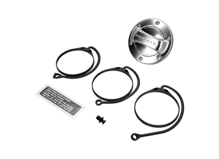 Tappo serbatoio carburante. Aspetto alluminio. Porsche 981 Boxster / 981 Cayman / 991 / Cayenne / Panamera / Macan / 718 Boxster / 718 Cayman - 00004400190