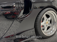 Protections anti-gravillons magnétiques MagnaFin. Porsche 996 Turbo / GT2 2001-05 avec bas de caisse Techart. - MF996T+TCFHE, MF996T+TDBHE