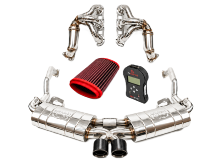 Fabspeed RACE Exhaust Performance Package, Carbon Fiber WITH ECU Upgrade. Porsche 987 Boxster / Cayman (2005-2008) - 98711311200, 98711311204, 98711311205, 98711311100, 98711311104, 98711311105 - FB416/16, FS.POR.987.ET, FS.POR.987.LTRHDR, FS.POR.987.MAXC