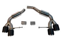 Fabspeed sportuitlaat met slip-on demper, resonator (stiller). Porsche Macan 2.0L (2014-2018) - 95B0442003, 95B0442004 - FS.POR.14MCN2L.RMBPCF, FS.POR.14MCN2L.RMBPP, FS.POR.14MCN2L.RMBPB, FS.POR.14MCN2L.RMBPTI