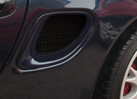 Set di griglie di ventilazione laterali Zunsport in acciaio inossidabile. Porsche Boxster / Boxster S 986 - ZPR17906, ZPR17906